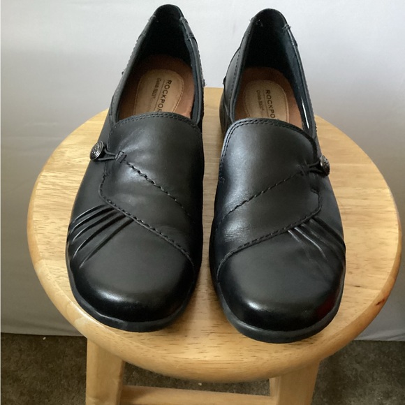 Rockport Cobb hill collection Black Leather Slip-On Shoes - Picture 1 of 6